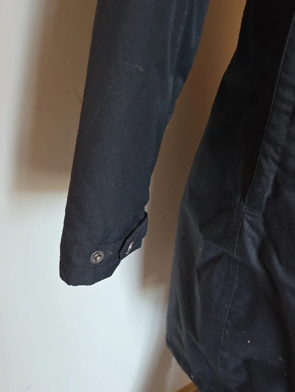 The North Face Hyvent Black Long Down Parka with Faux-Fur Trim